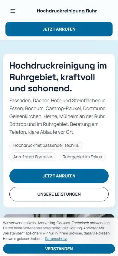 Hochdruckreinigung Ruhr, Mobile