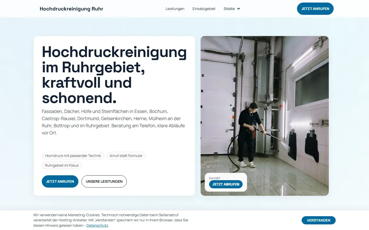Hochdruckreinigung Ruhr, Desktop